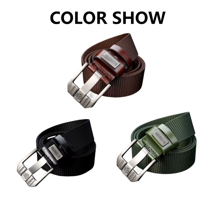 Ceinture à boucle ardillon pour hommes, ceinture en toile, ceinture en Nylon à la mode, ceinture en