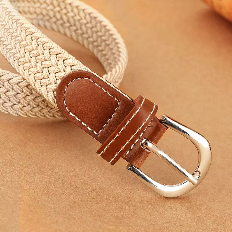 Ceinture tissée élastique et élastique pour femmes en une seule tenue, ceinture en jean décontractée