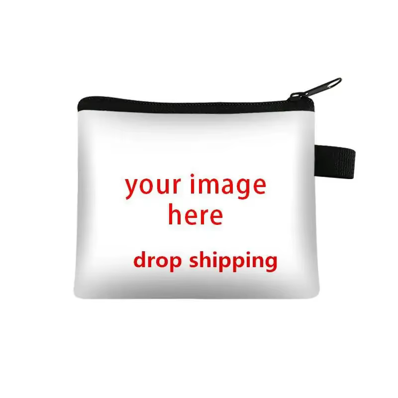 Porte-monnaie personnalisable avec votre logo/image/nom, pour fille et garçon, mini sac d'argent