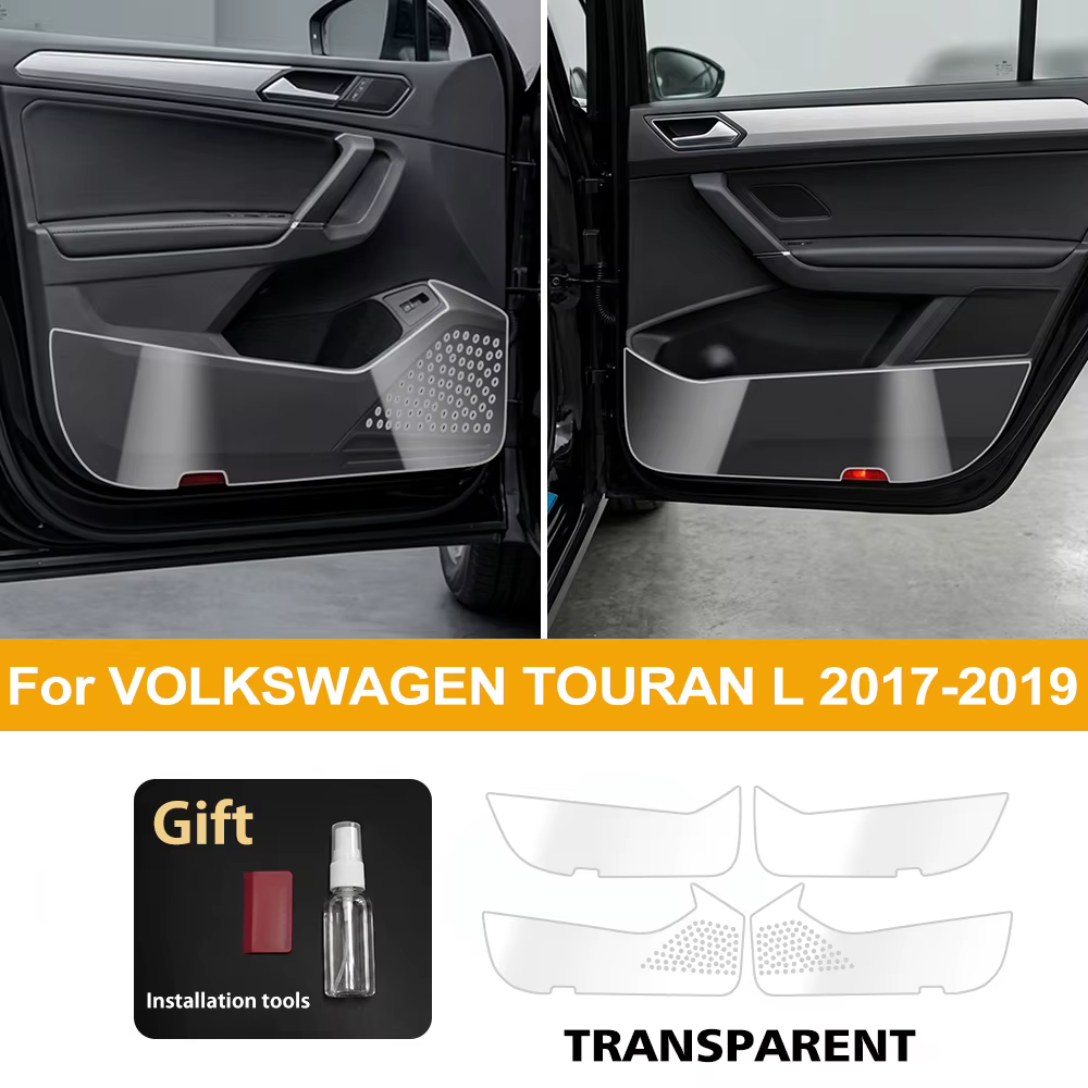 Protection anti-coup de pied pour portières de voiture en TPU pour Volkswagen Touran L 2017-2019, fi
