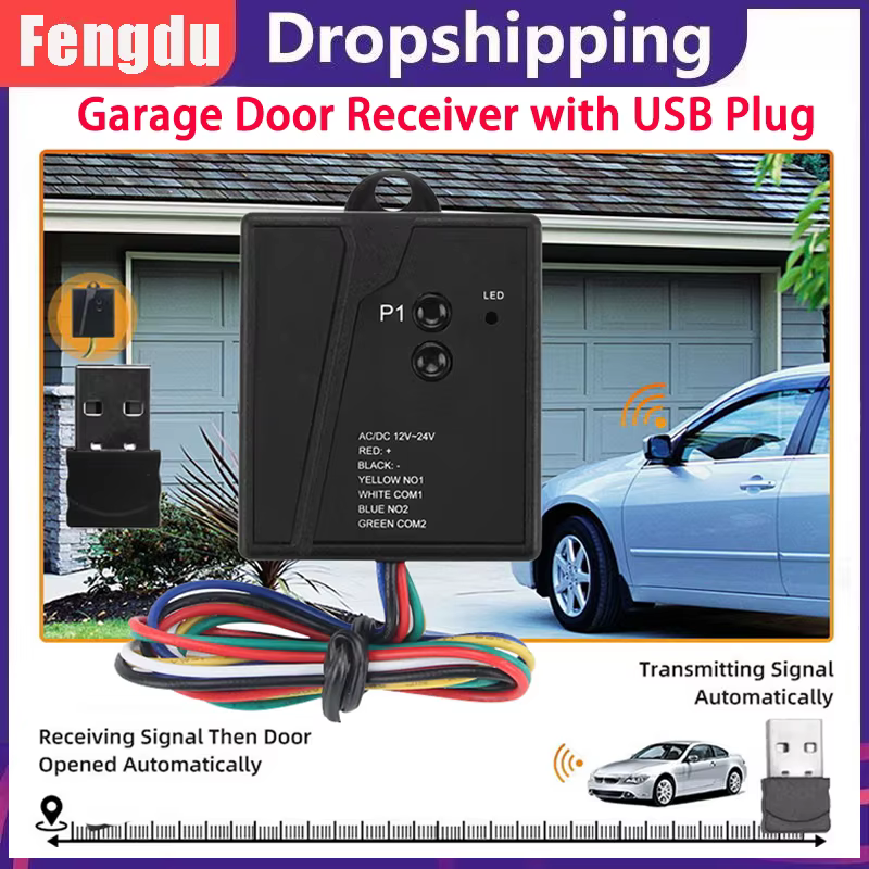 Récepteur d'ouverture de porte de garage avec Bluetooth 2.4G, port USB, contrôle d'accès à la maison