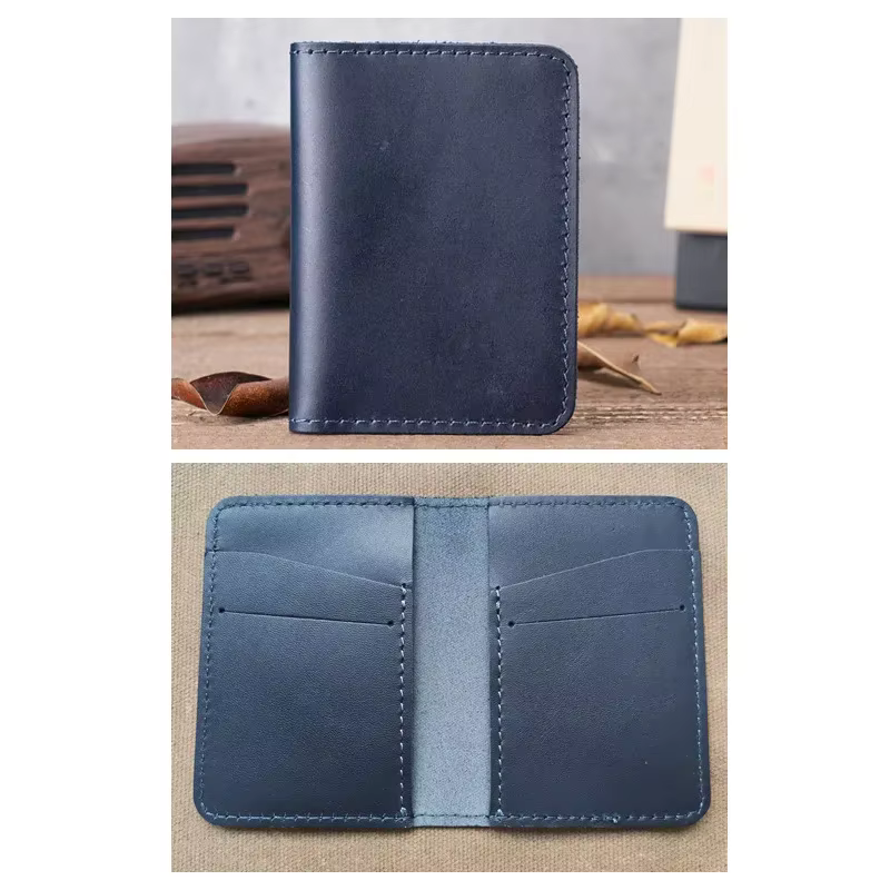 Portefeuille en cuir véritable style vintage décontracté, porte-cartes, vente en gros, accessoires d