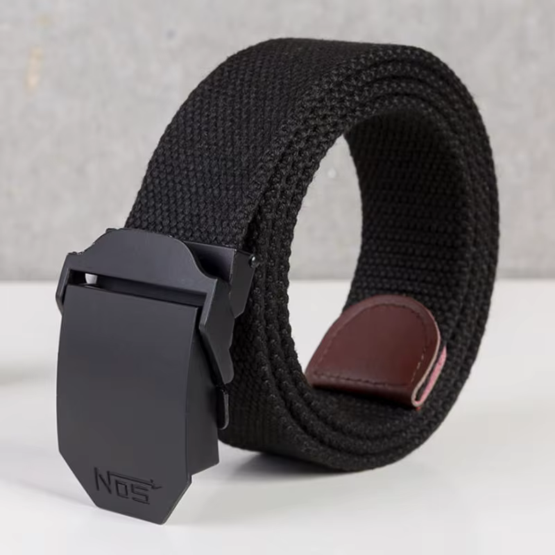 Ceinture noire de créateur avec boucle pour homme, ceinture tactique tendance pour jeans, ceinture a