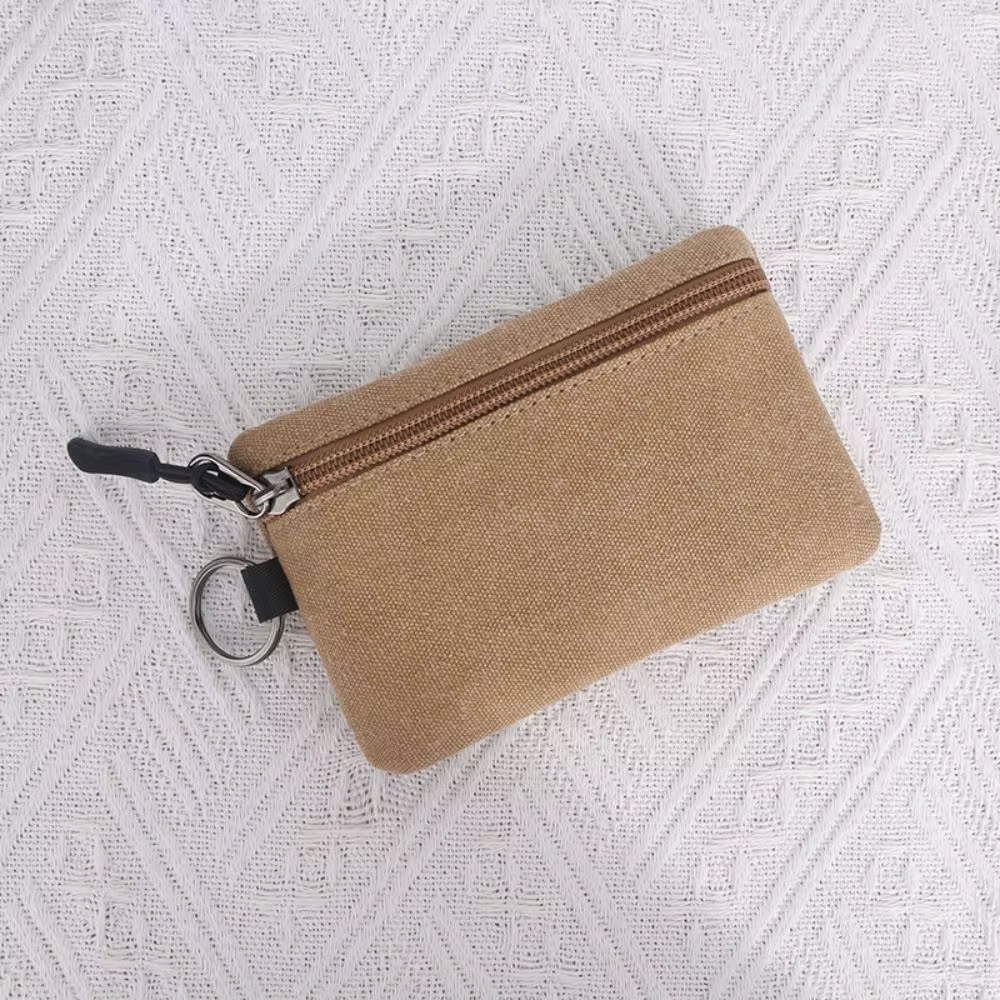 Porte-monnaie en coton pour filles, portefeuille portable mignon, sac à cartes