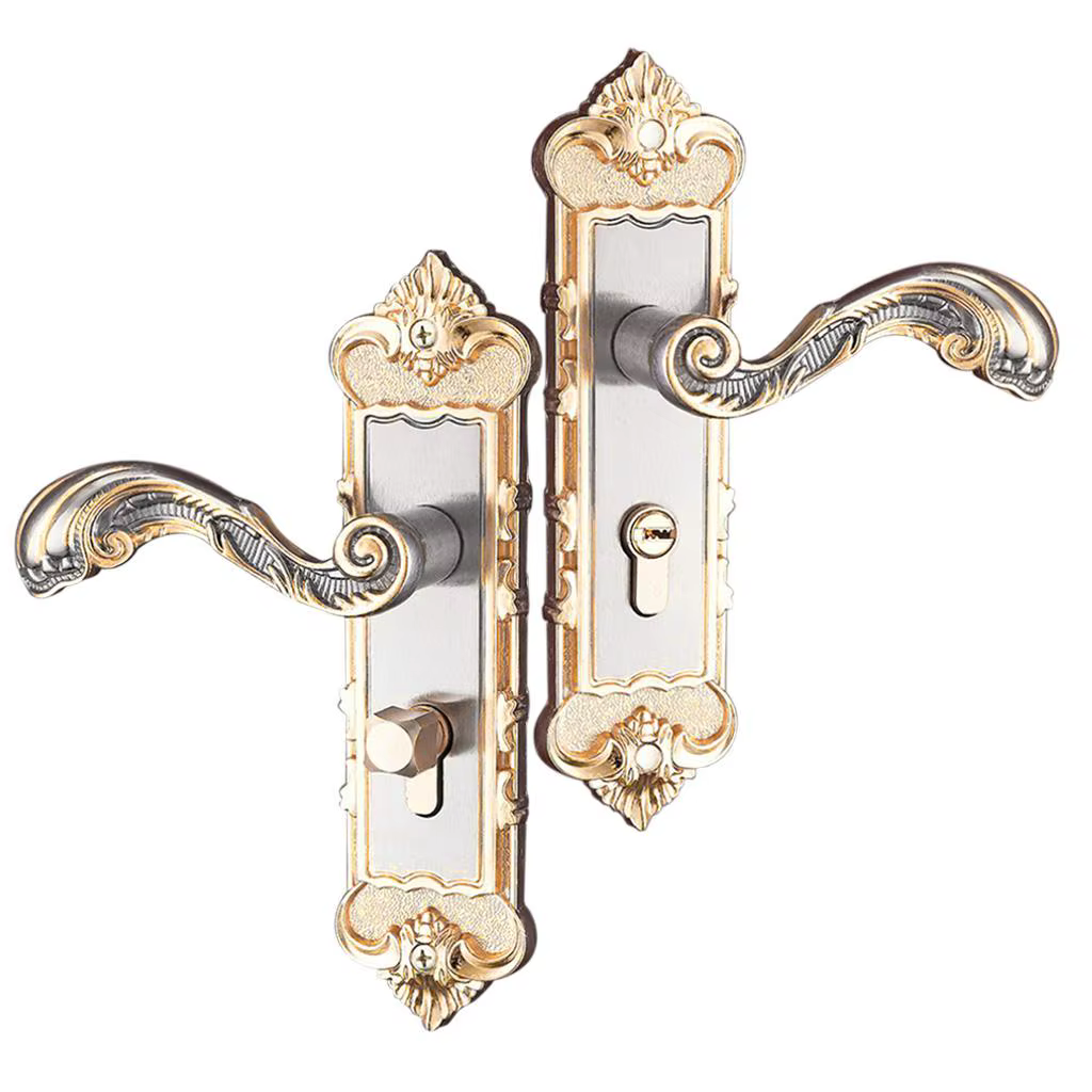 Poignée de porte à levier d'entrée [avec trois clés] pour bureau ou porte d'entrée # 6