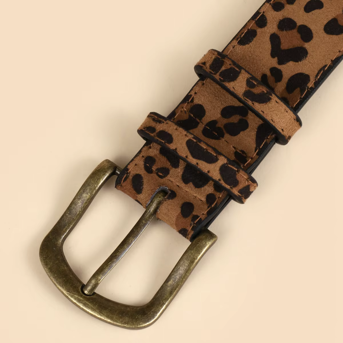 Ceinture imprimée léopard pour femme, style Boho, PU, robe couvertes, ceinture personnalisée