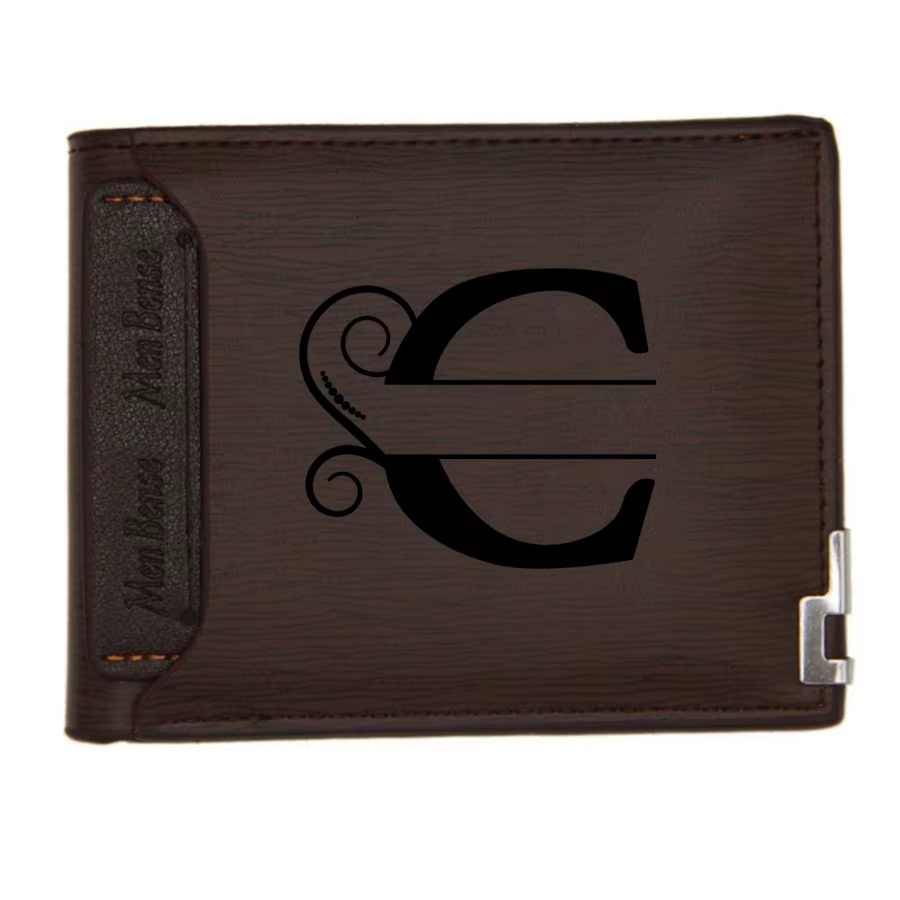 Portefeuille personnalisé pour homme, portefeuilles sur mesure pour homme, gravure de lettre et de n