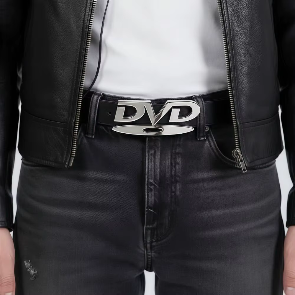 Ceinture unisexe à boucle au design nostalgique, polyvalente et tendance, pour femme, décontractée,