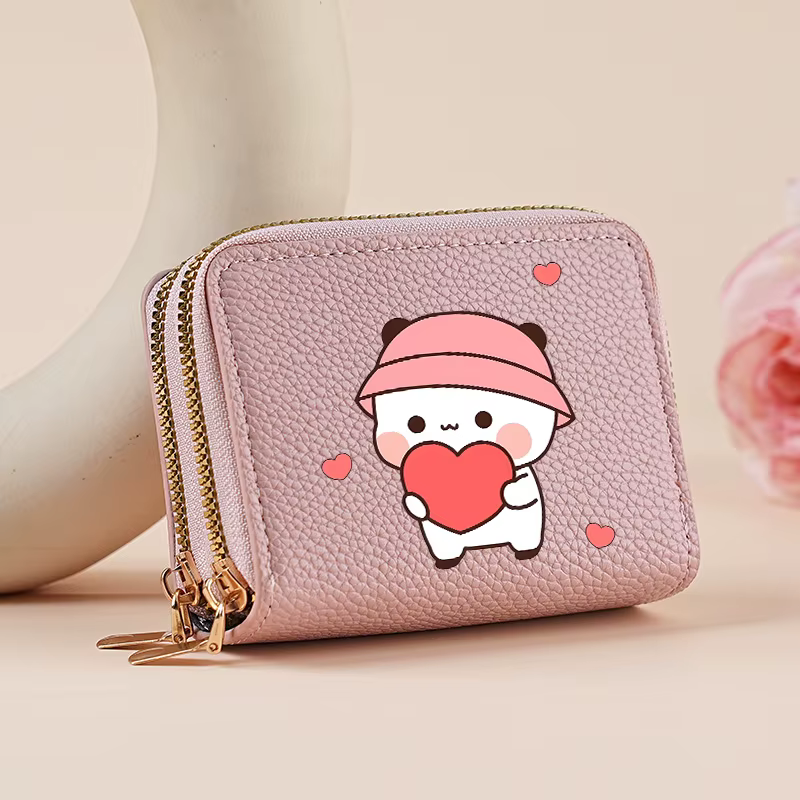 Portefeuilles Bubu One Two Cute Bear pour femmes, porte-monnaie de grande capacité, porte-cartes de 