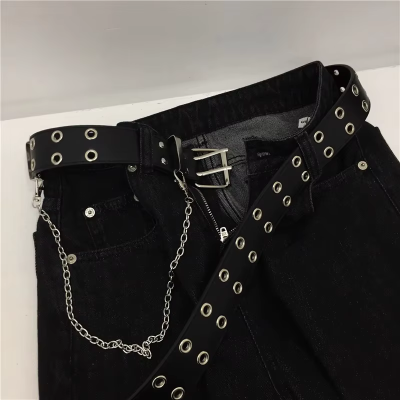 Ceintures en alliage pour femmes, chaîne de luxe pour cuir véritable, nouveau Style, boucle ardillon