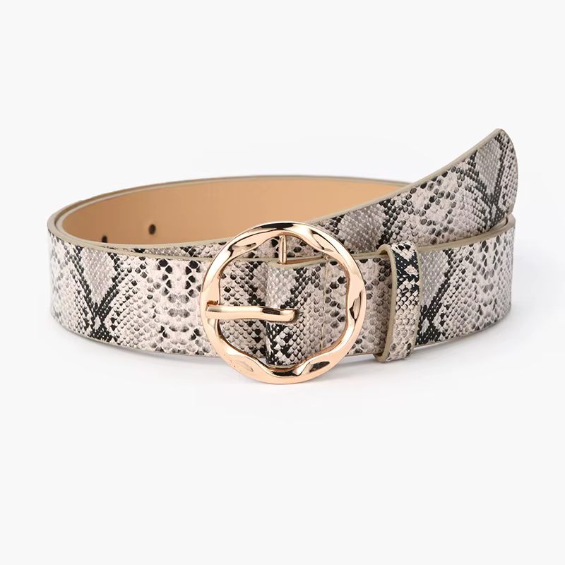 Ceinture large pour femme, ceinture décorative pour jeans à imprimé serpent et imprimé léopard, styl