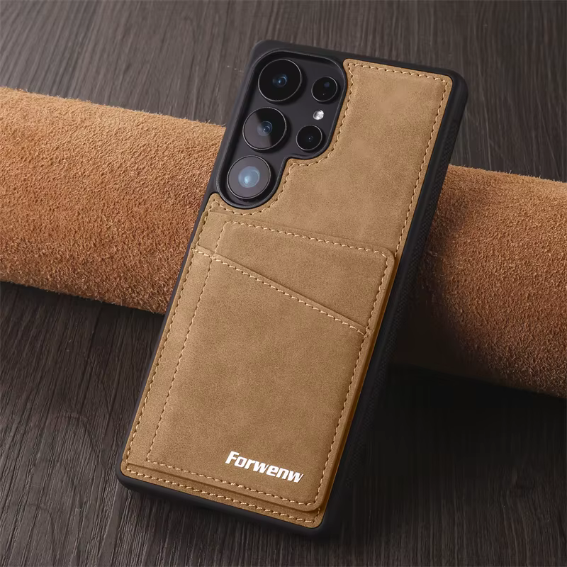 Coque de téléphone portefeuille en cuir antichoc de luxe, étui pour Samsung Galaxy S25 edge S25 S24