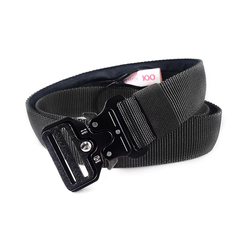 Ceinture tactique cachée pour hommes, 130cm, pour voyage en plein air, portefeuille antivol, ceintur