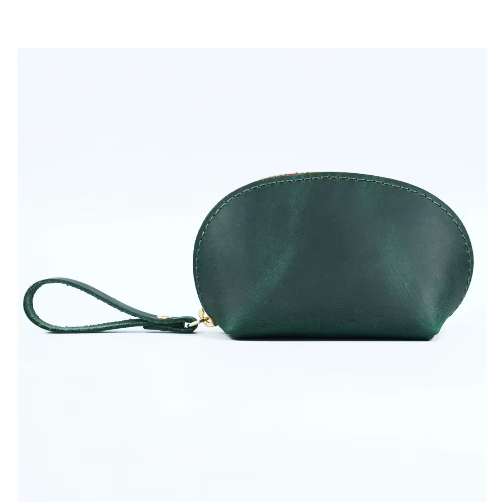 Porte-monnaie en cuir véritable - Mini portefeuille compact pour pièces de monnaie, cartes, clés - P
