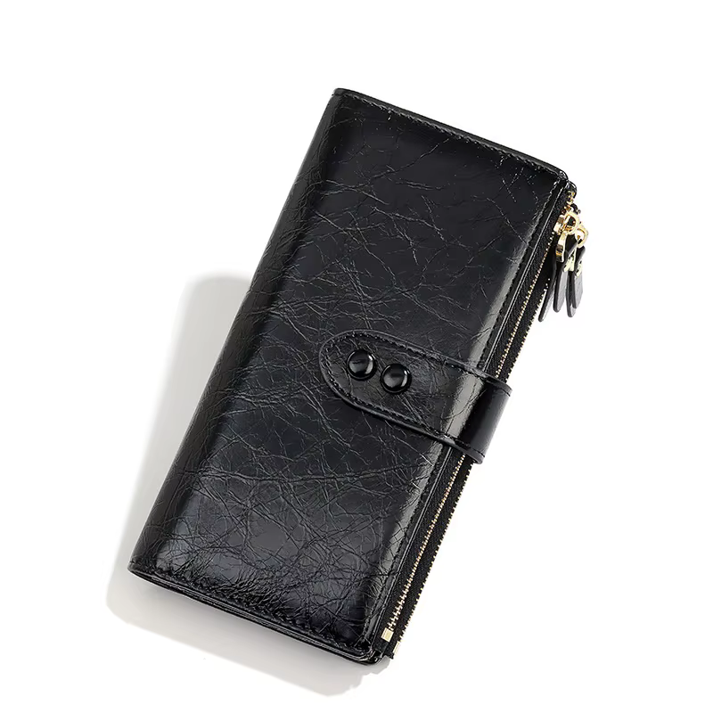 Long porte-carte femmes portefeuille 2025 nouveau sac à main en cuir PU à la mode dames porte-monnai