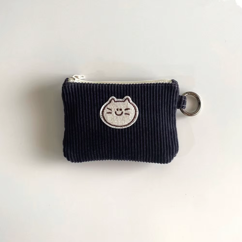 Porte-monnaie en velours côtelé doux, mignon, résistant à l'usure, Mini portefeuille zéro en velours