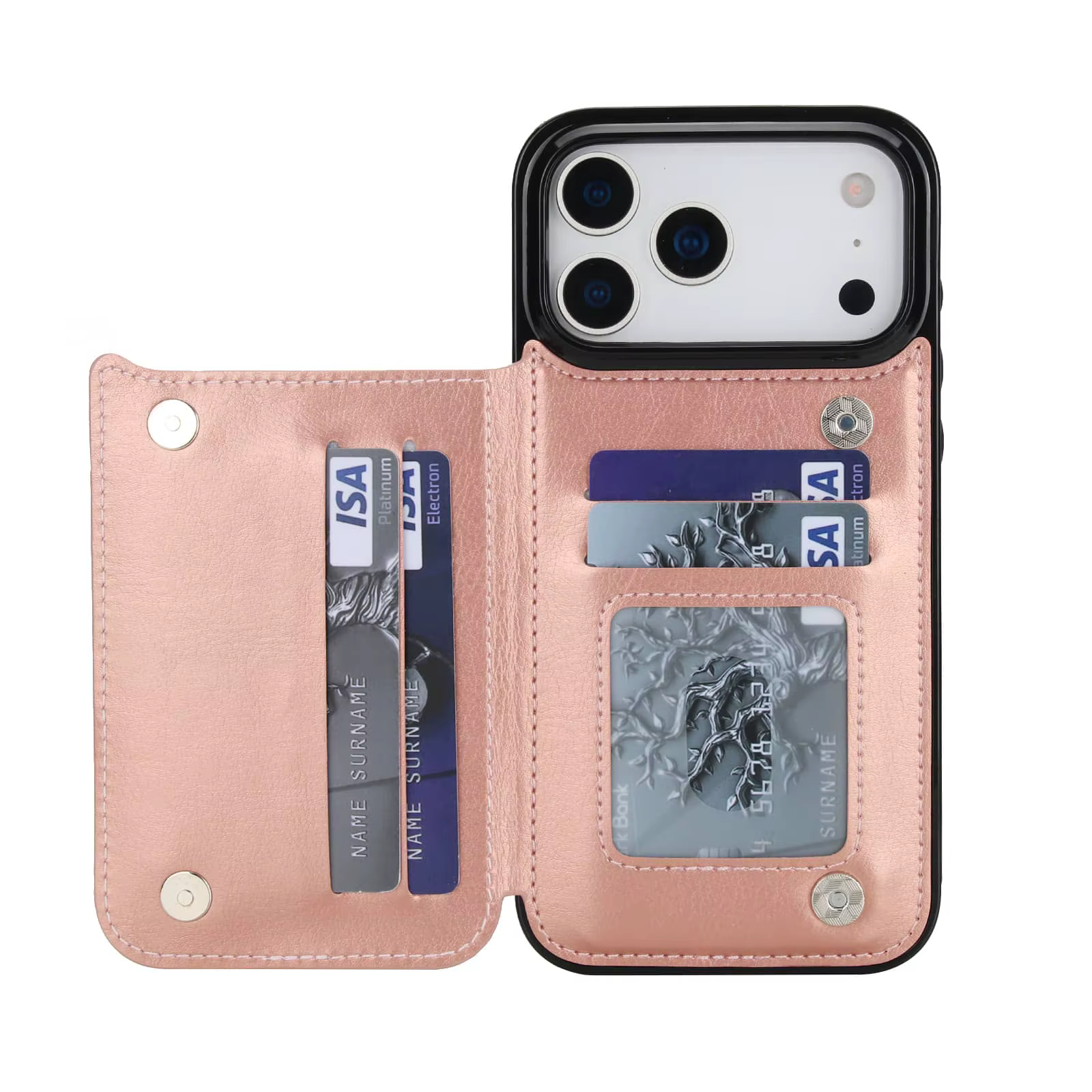 Étui portefeuille en cuir pour IPhone 17 Pro Max 17Air, haute entreprise, avec fentes pour cartes su