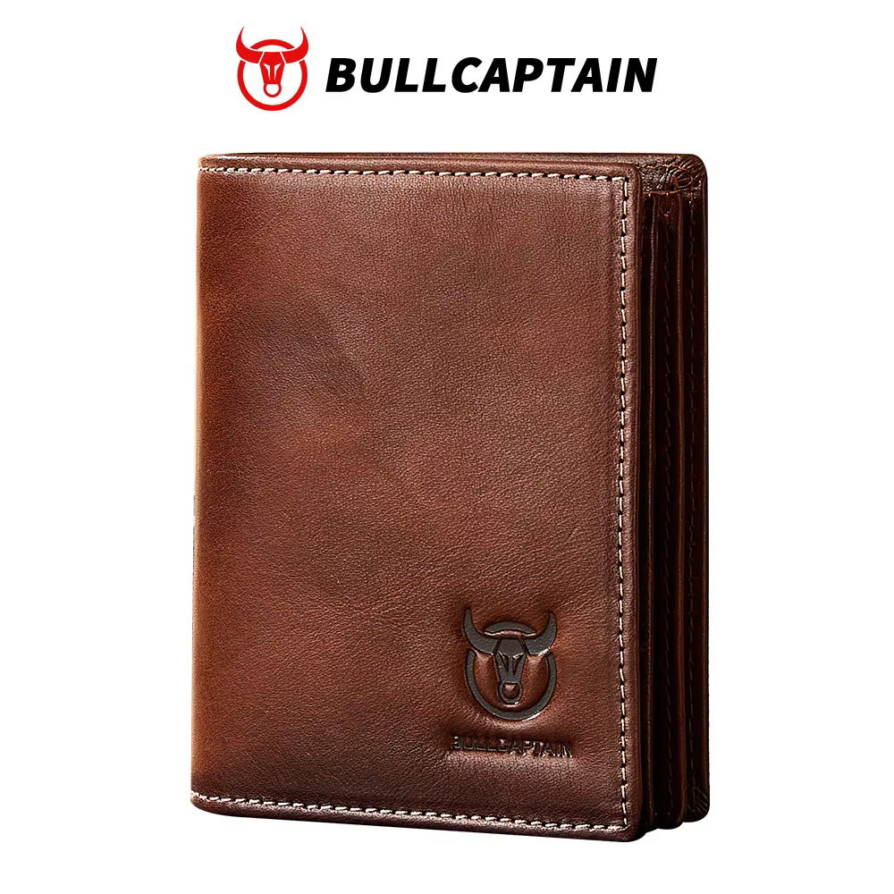 Portefeuille en cuir véritable haut de gamme pour homme, style court, porte-cartes multiples, portef