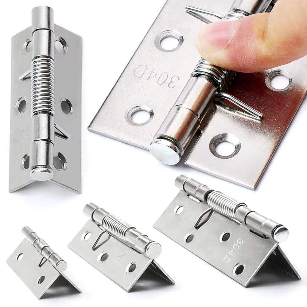 Charnière à ressort à fermeture automatique, charnières de porte en acier inoxydable, charnière d'ar