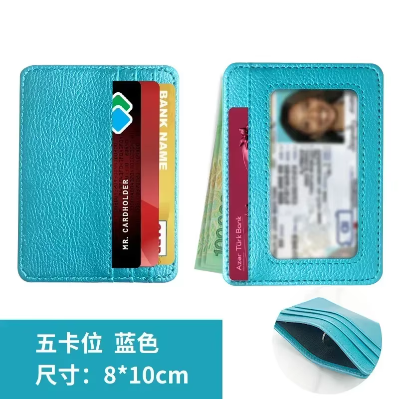 Porte-cartes en cuir mince pour femmes carte de crédit cartes d'identité housse portefeuille organis