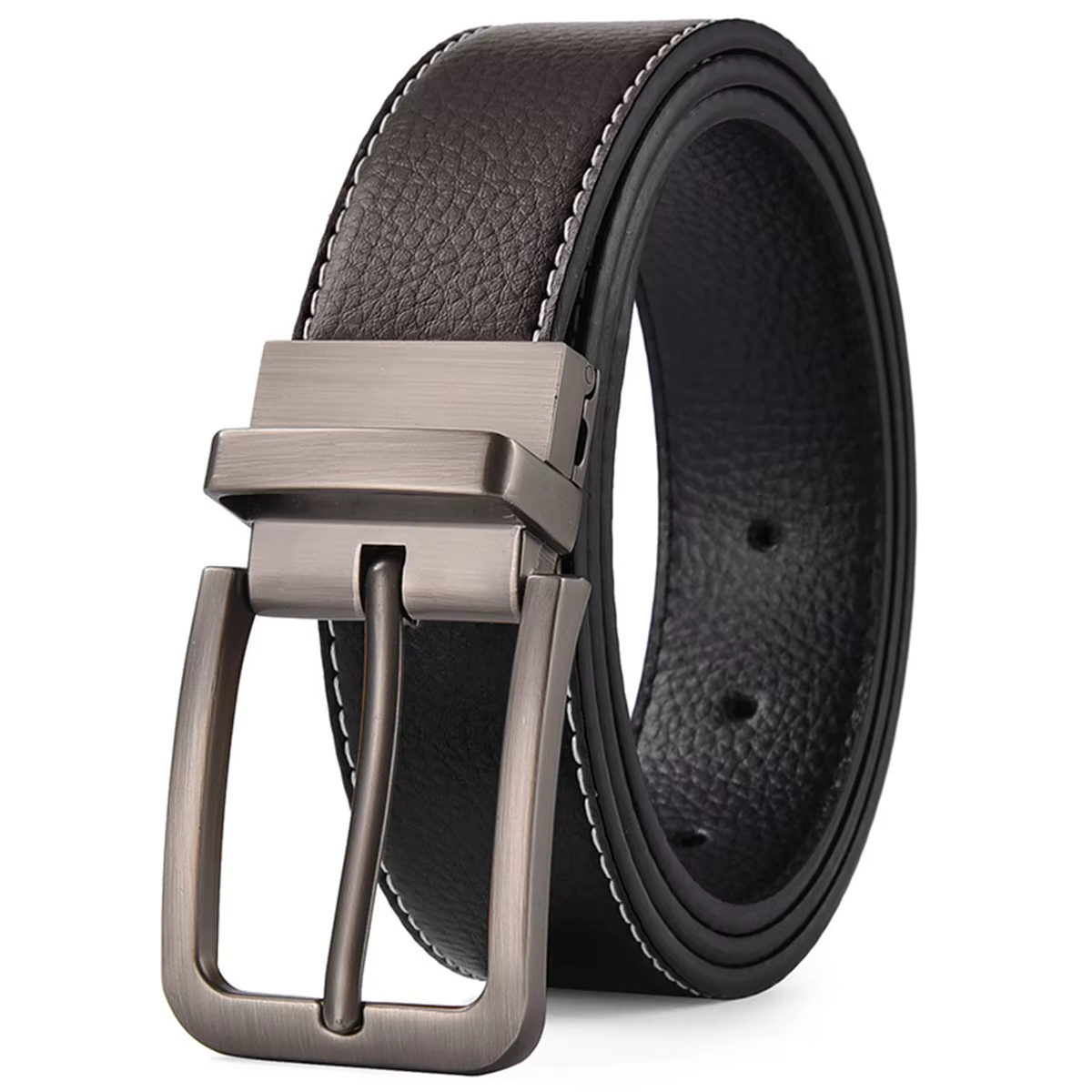 Ceintures en cuir pu pour hommes, boucle ardillon réversible, haute qualité, styliste, mode jean, sa