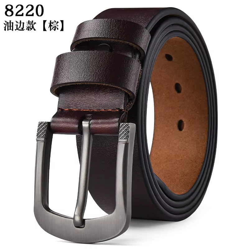 Grande taille 105-140 150 160 170 cm en cuir véritable jean ceinture 3.8 CM peau de vache cuivre bou
