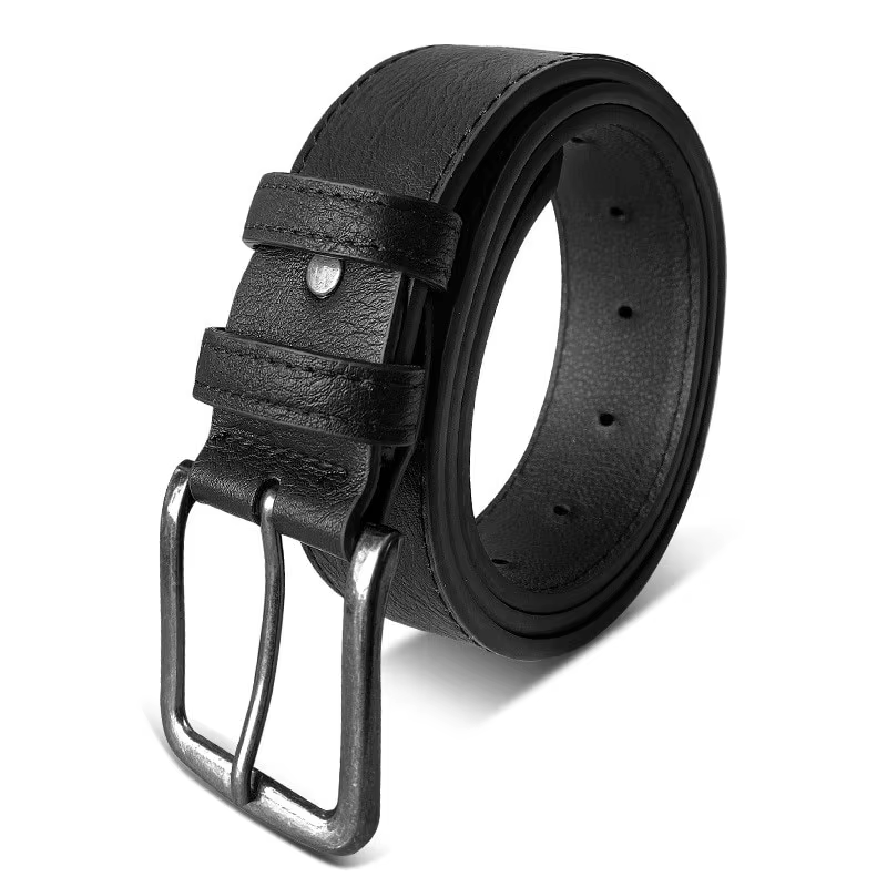 Hommes Pu Ceinture En Cuir Jeans Classique Réglable En Métal Pom Boucle Ceinture Pour Hommes Cadeaux