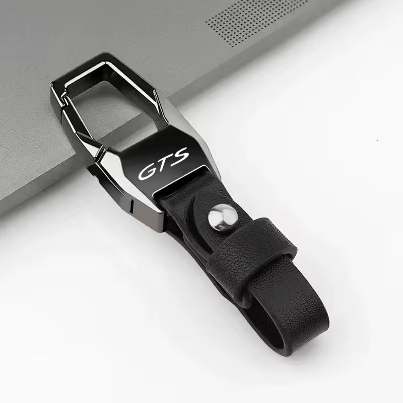 Porte-clés en cuir pour Porsche Panamera Cayenne Taycan 911 718, cadeau d'affaires avec accessoires