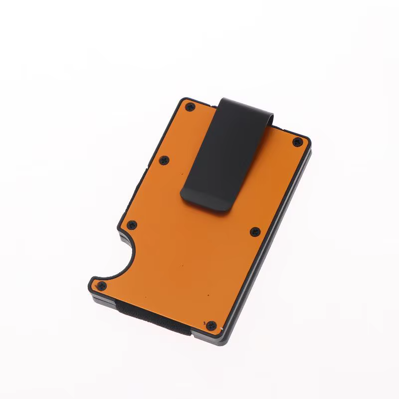 Portefeuille minimaliste pour hommes et femmes, portefeuille RFID fin, résistant aux rayures, porte-