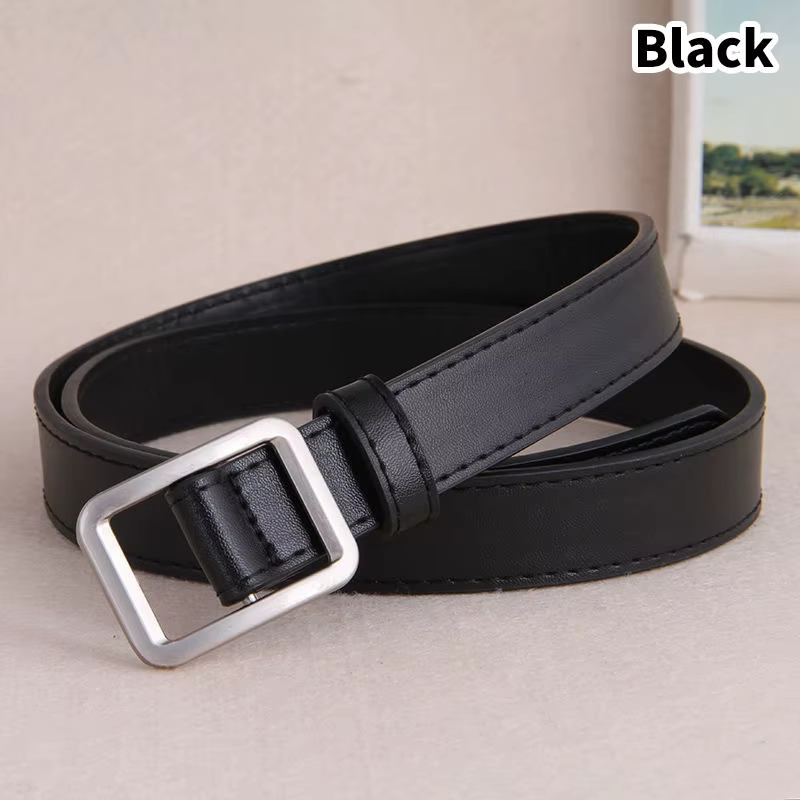 Ceinture en cuir véritable pour femmes, boucle à aiguille dorée, à la mode et polyvalente, décoratio