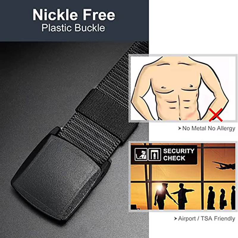 Ceinture en Nylon de grande taille 150CM 120CM-boucle automatique militaire chasse en plein air cein