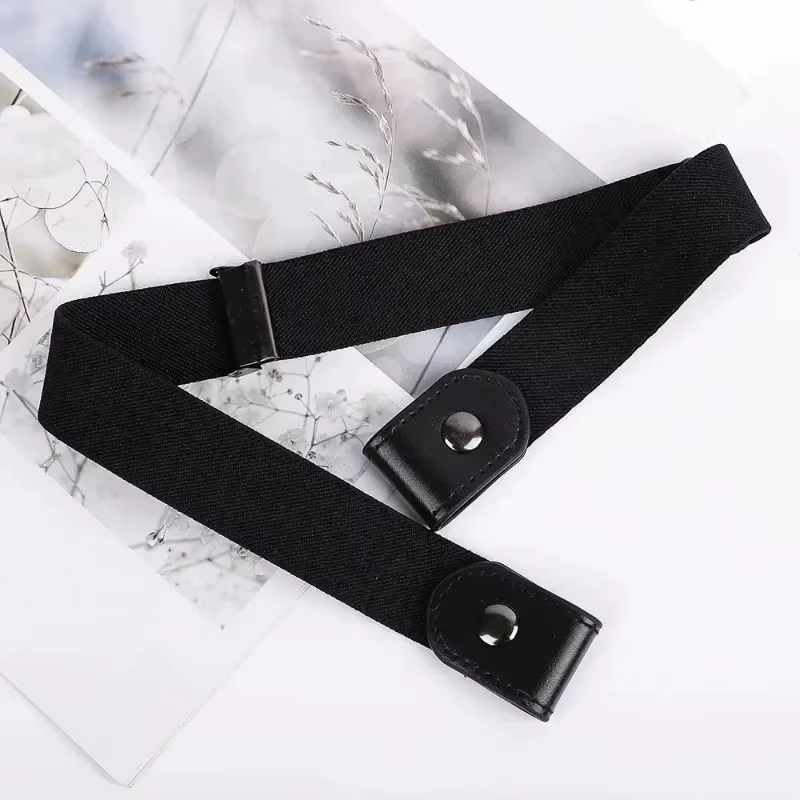 Bande de taille élastique réglable en toile, ceinture Invisible sans boucle pour femmes et hommes, p