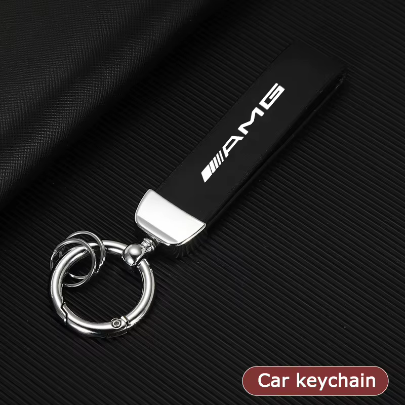 Porte-clés de voiture en cuir et métal, porte-clés pour Mercedes Benz W212 W213 W205 W177 W247 W176 