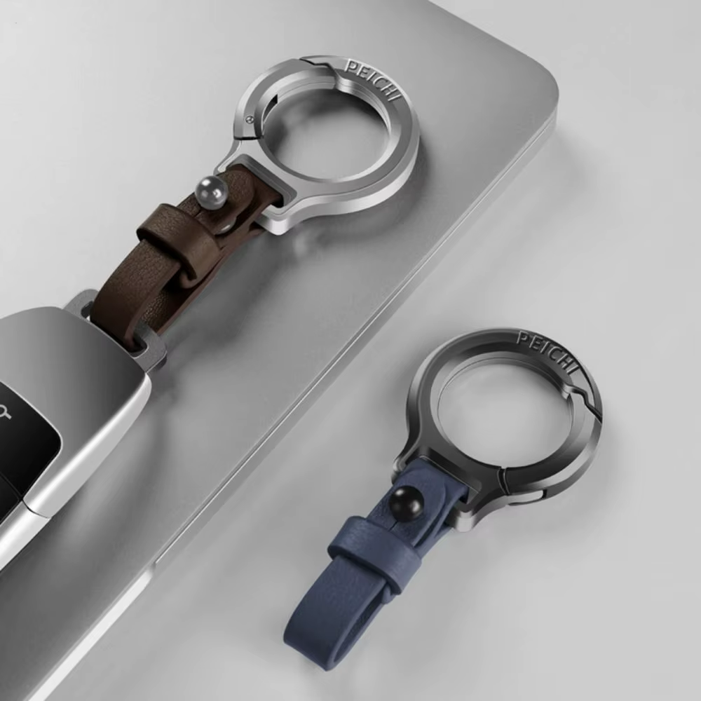 Nouveau porte-clés en cuir en alliage de zinc, adapté aux hommes et aux femmes, clip de boucle de ce