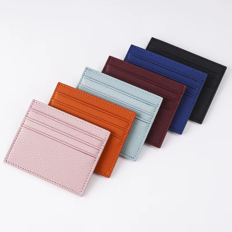 Femmes hommes mince porte-carte portefeuille multi-porte-carte étui en cuir PU banque affaires porte