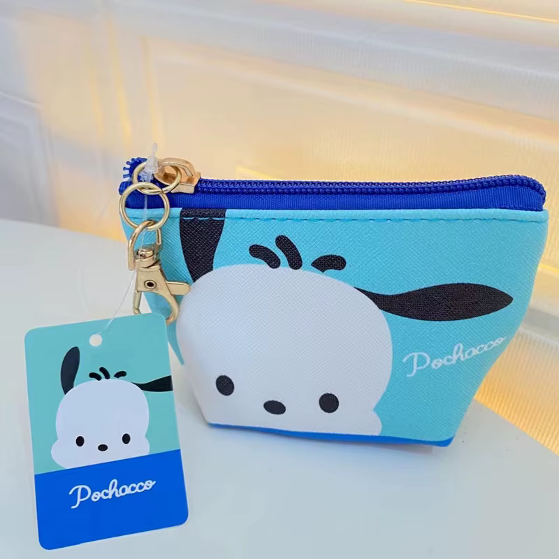 Sanurgente Cinnamoroll Kuromi Porte-monnaie, Hellokitty Melody, Dessin animé mignon Pochacco, Petit 