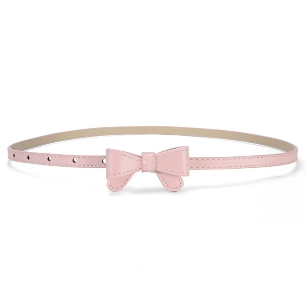 Ceinture en cuir à nœud papillon, réglable, Simple, fine, couleur unie, chaîne de taille pour robes,