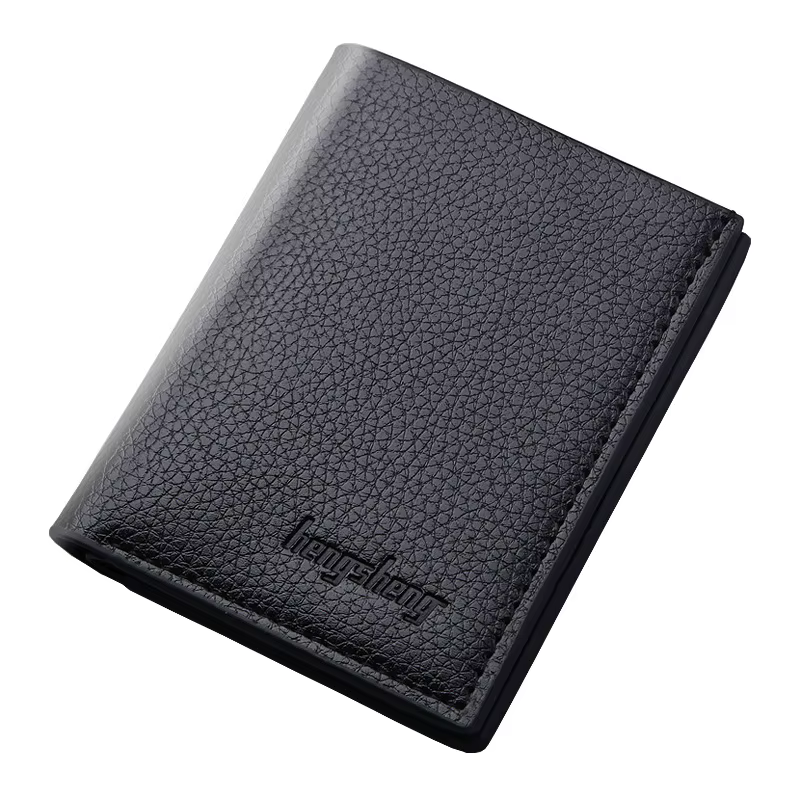 Portefeuille en cuir pour homme 2026 Nouveau portefeuille court en cuir de vachette de première couc