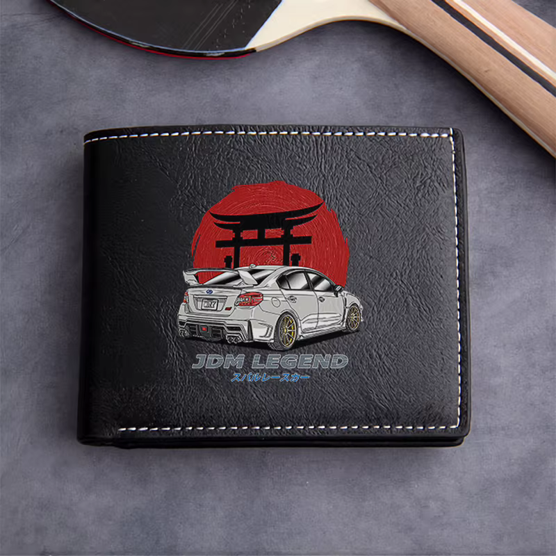 Portefeuille en cuir PU de qualité supérieure JDM LEGEND, design compact pour homme, léger, durable,