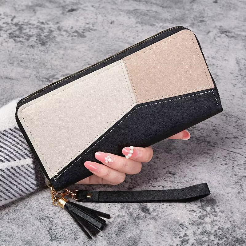 Mode Zipper Portefeuilles Femmes Long Sacs À Main Porte Monnaie Cartes Titulaire PU En Cuir Billfold