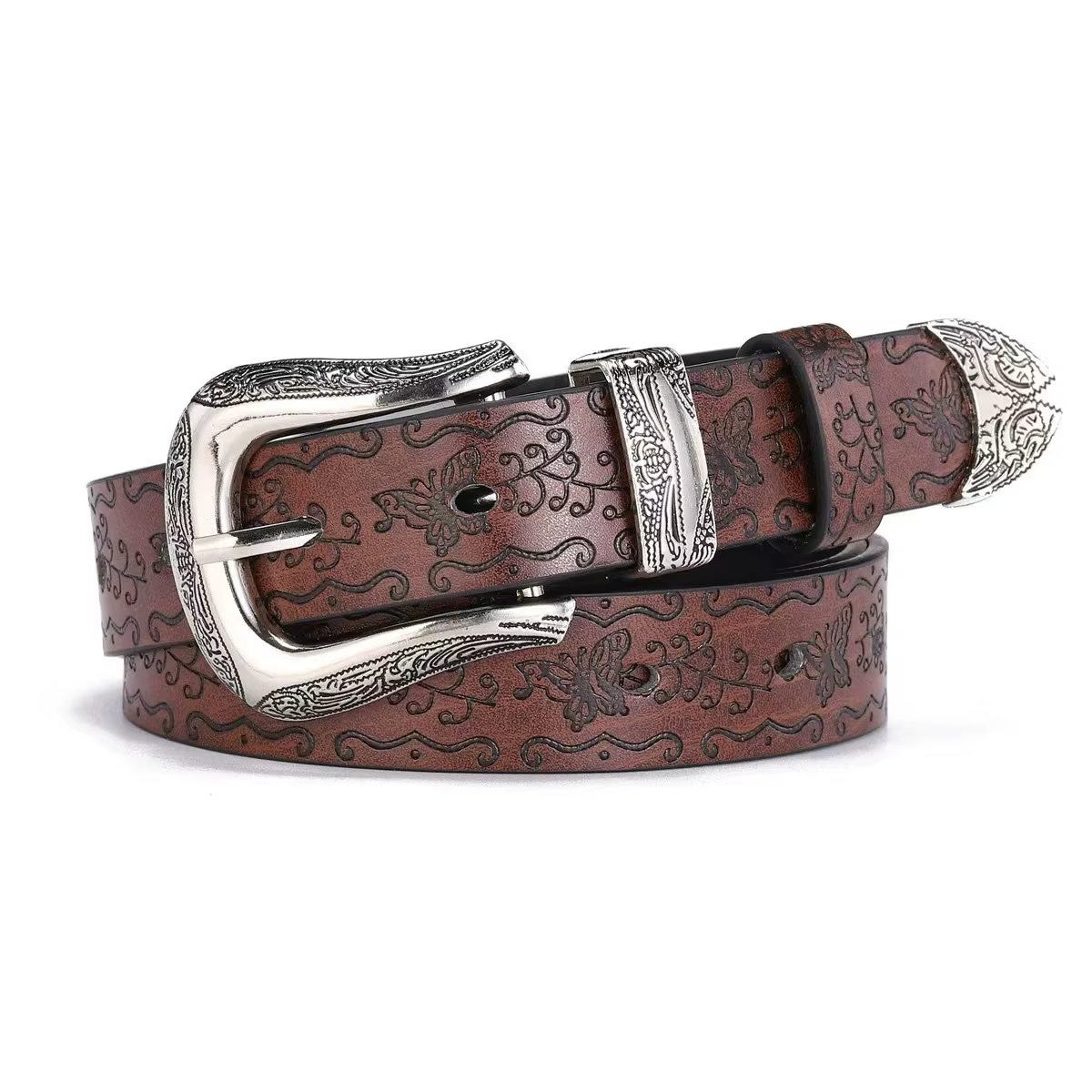 Ceinture pour femme, ceinture rétro de style bohème pour femme, motif papillon, polyvalente et tenda