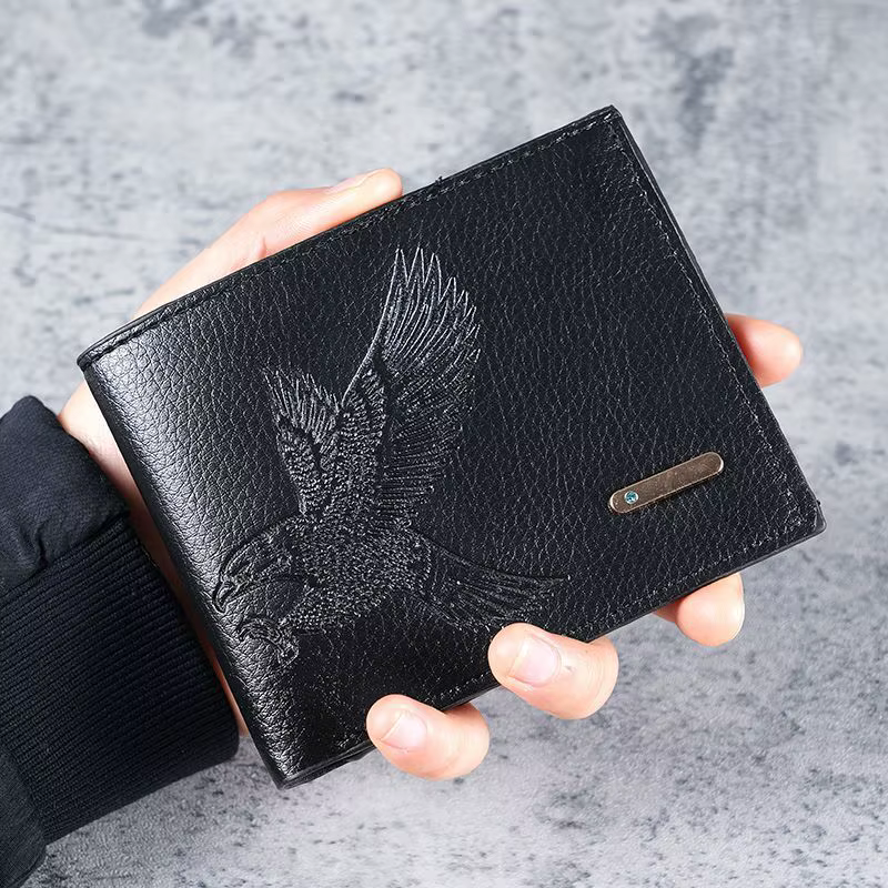 2025 créativité aigle modèle portefeuille hommes doux Pu portefeuille mince portefeuille porte-monna