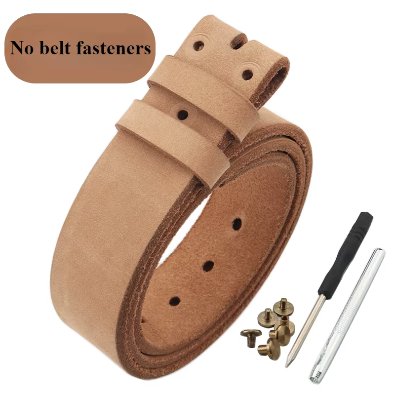 Ceinture en cuir pour hommes fabriquée en véritable peau de vache entière, ceinture à bord garni, pe