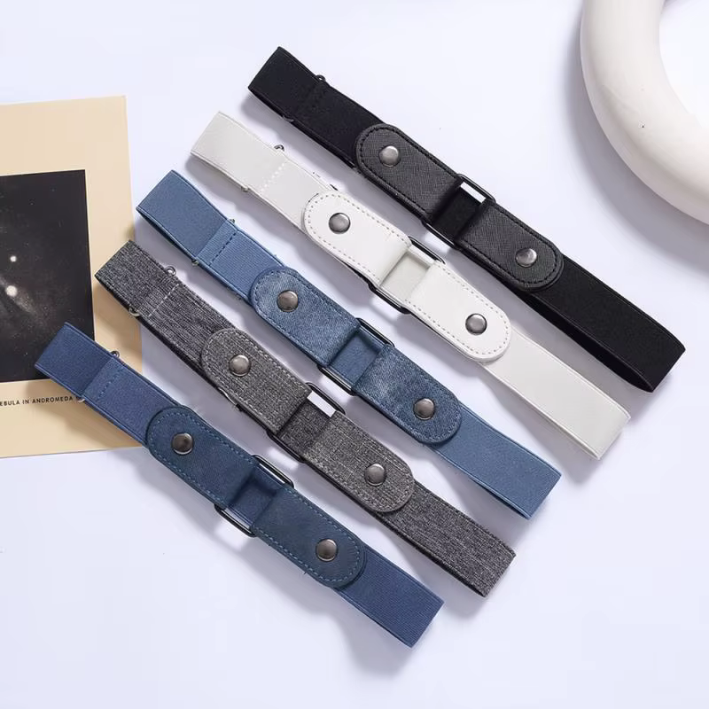 Ceinture élastique extensible réglable sans boucle, 2/1 pièce, ceintures invisibles pour femmes et h