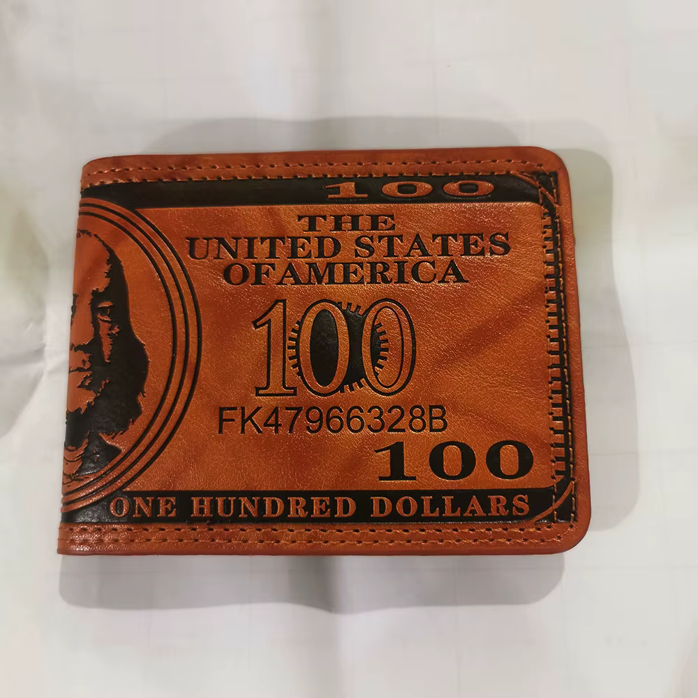 Portefeuilles pour hommes avec motif portefeuille mâle en cuir PU Walet porte-carte Photo mode grand