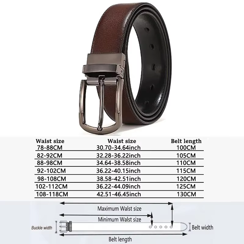 Ceinture en cuir véritable pour homme, 100 cm, 110 cm, 120 cm, 130 cm, 140 cm, 150 cm, 160 cm, boucl