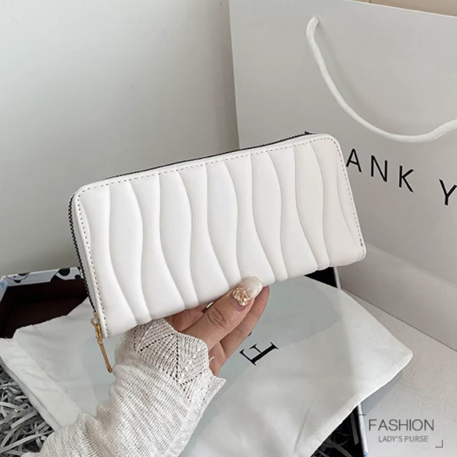 Femmes Long portefeuille mode porte-monnaie sac à main fermeture éclair polyvalent grande capacité p
