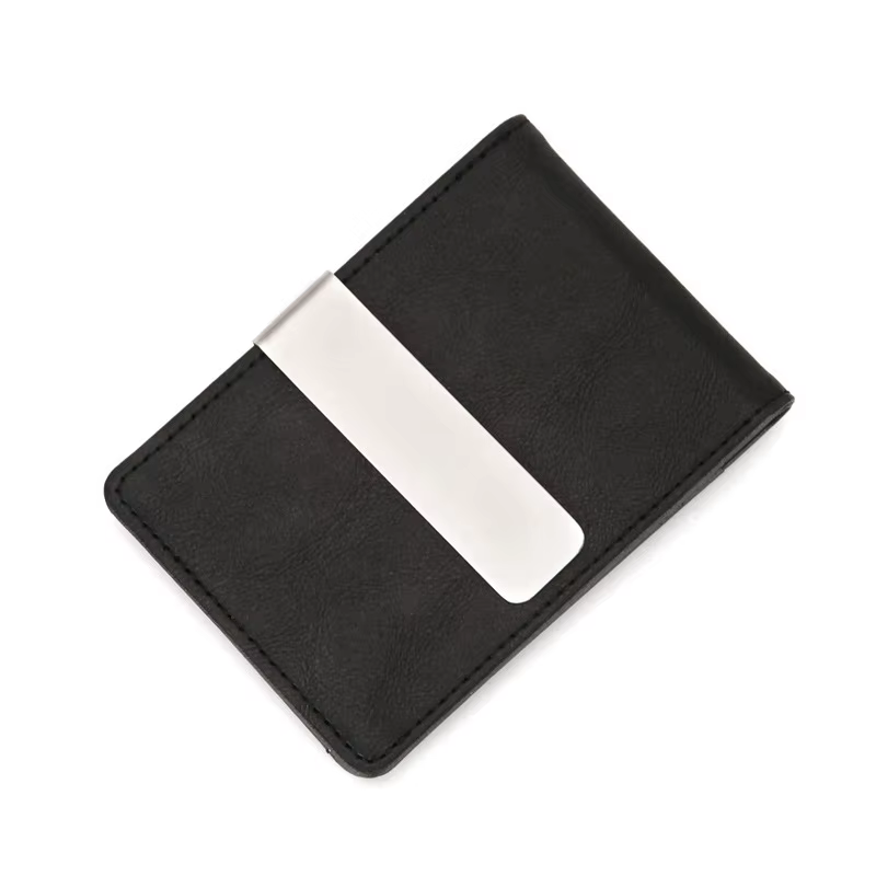 Nouvelle mode hommes en cuir pinces à billets portefeuille multifonctionnel mince homme porte-cartes