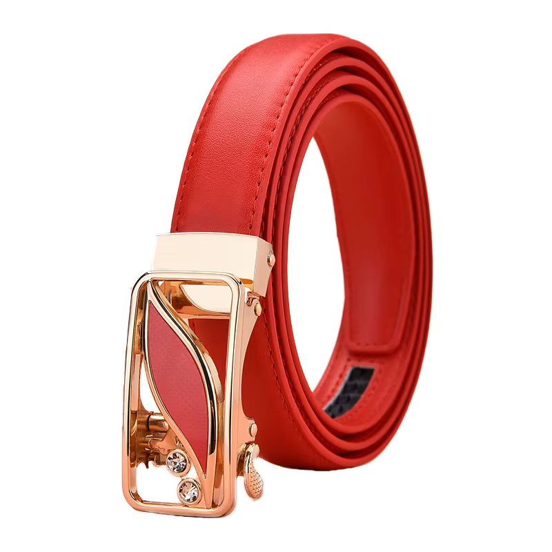 Ceinture polyvalente à boucle automatique pour femmes, en cuir PU de haute qualité, tendance pour je
