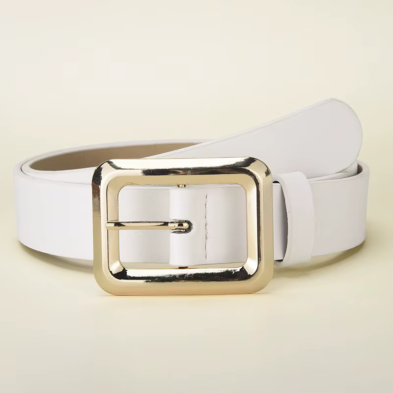 Ceinture à boucle ardillon carrée pour femmes, avec robe, pantalon décontracté, rétro, tendance, cad